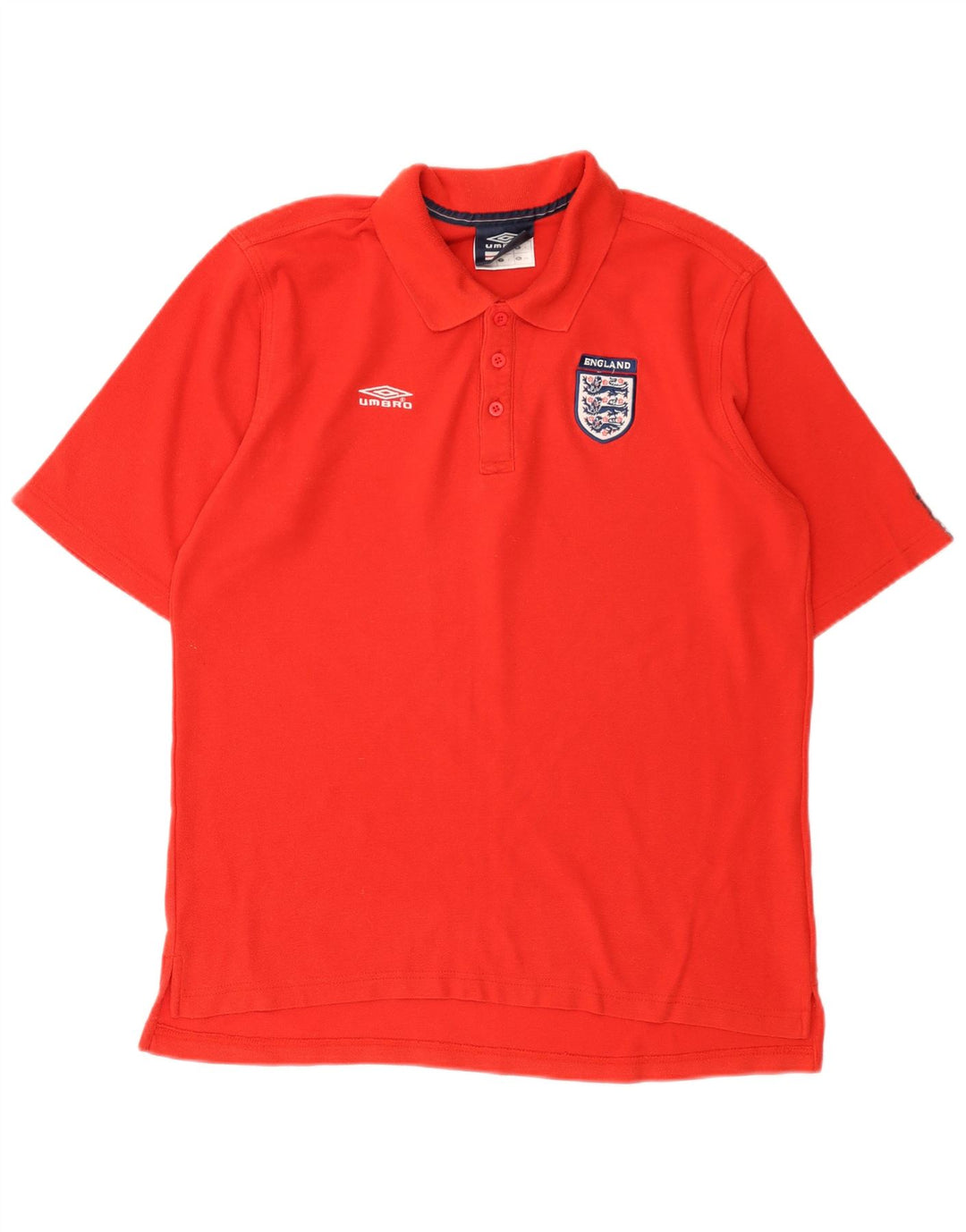 Umbro Herre England Grafisk Polo Shirt Stor Rød Polyester
