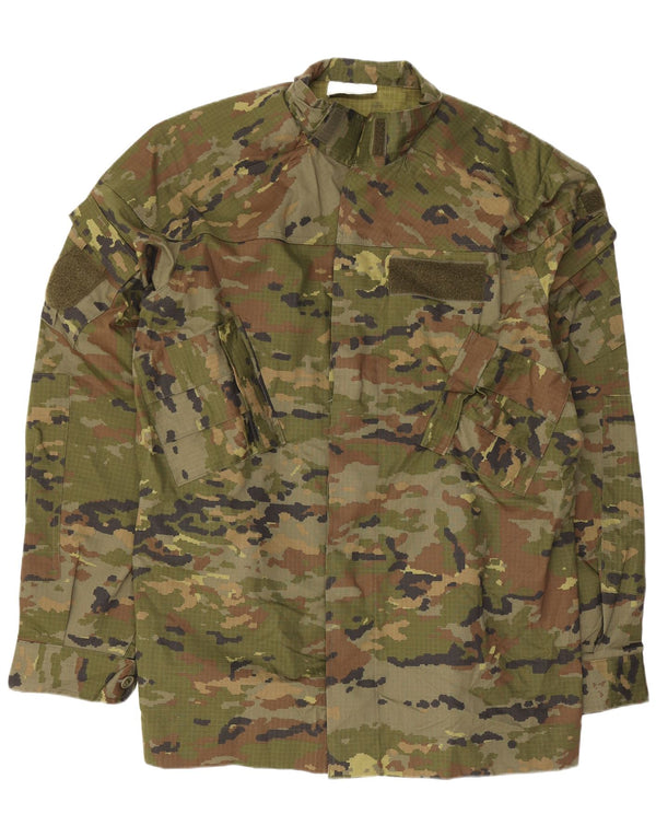 Vintage Herre Military Shirt Stor flerfarvet Camouflage Bomuld Army