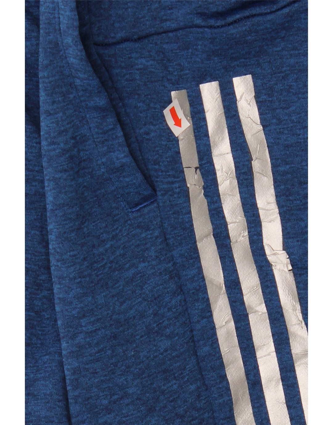 ADIDAS Boys Climalite Sport Shorts 11-12 Years Navy Blue Flecked Polyester