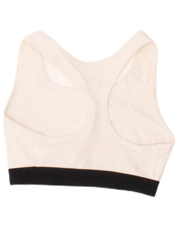 Nike Womens Dri Fit Sport Bra Top Small White Polyester Sports