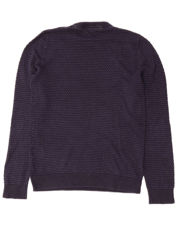 Jack & Jones Herre sweater med rund hals, mellemblå marineblå bomuld
