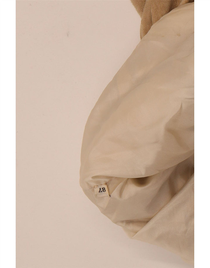 Vintage dame ruskind bomberjakke IT 48 XL Beige