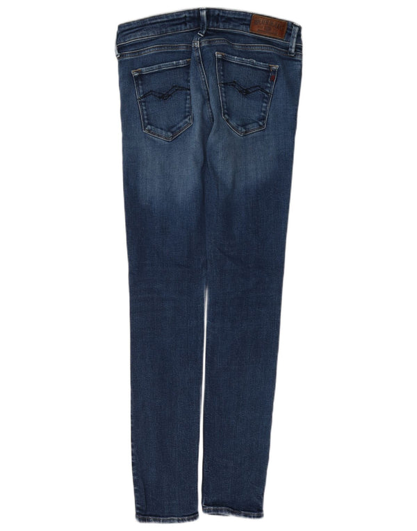 Replay Dame Skinny Jeans W29 L30 Blå Bomuld