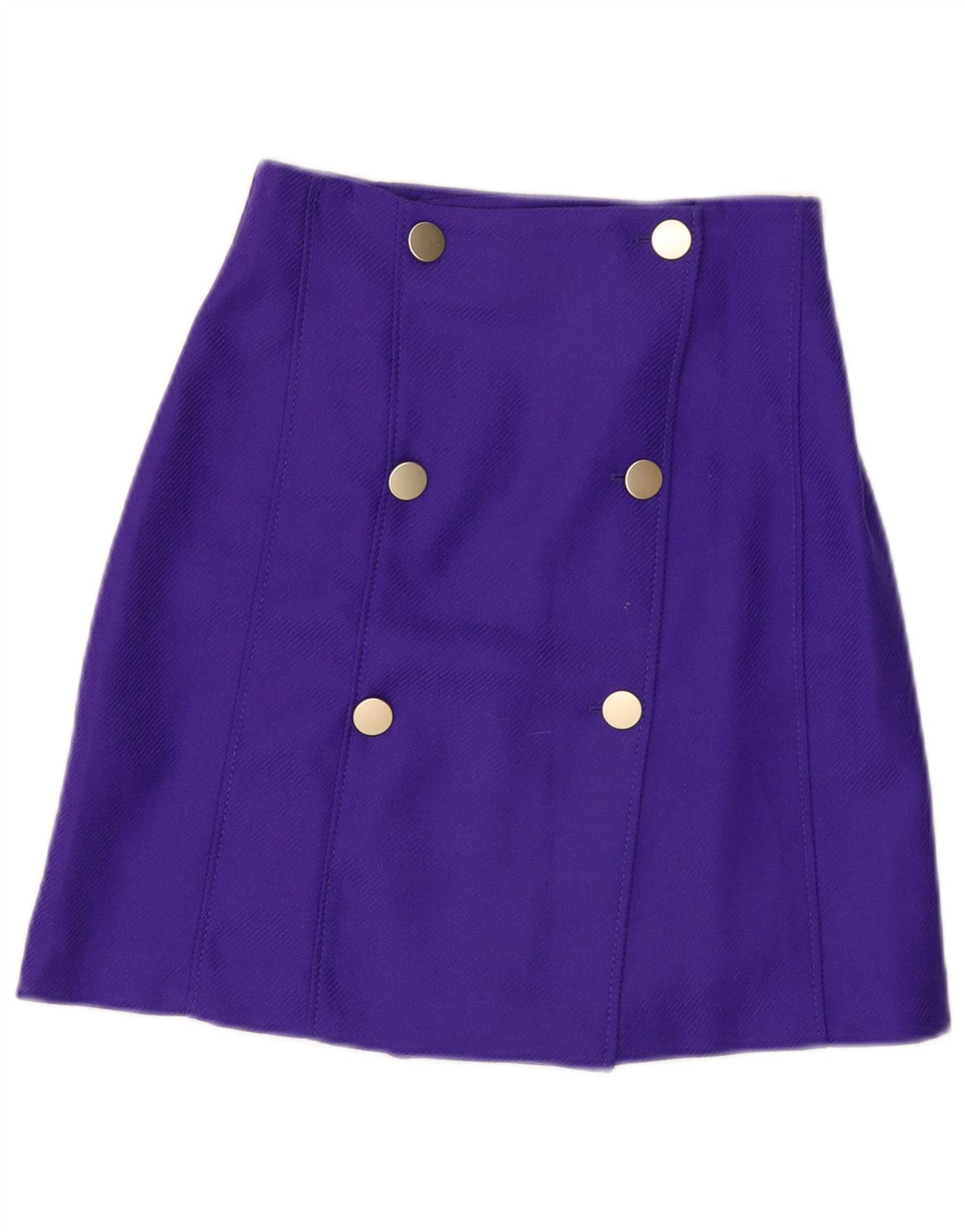 Massimo Dutti Dame A-Line nederdel EU 38 Small W28 Purple Viscose