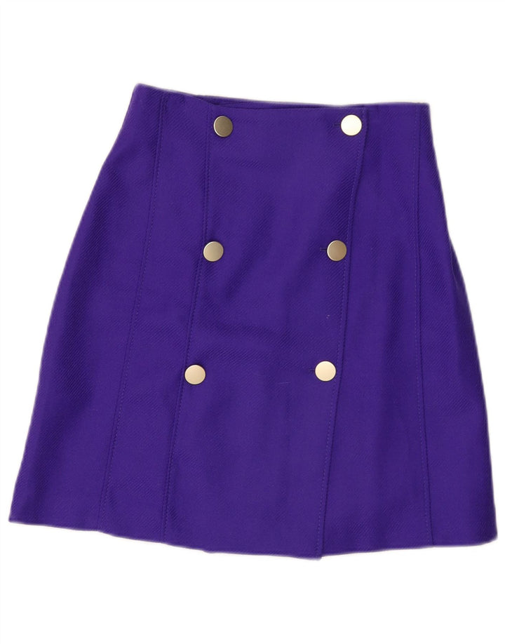 Massimo Dutti Dame A-Line nederdel EU 38 Small W28 Purple Viscose