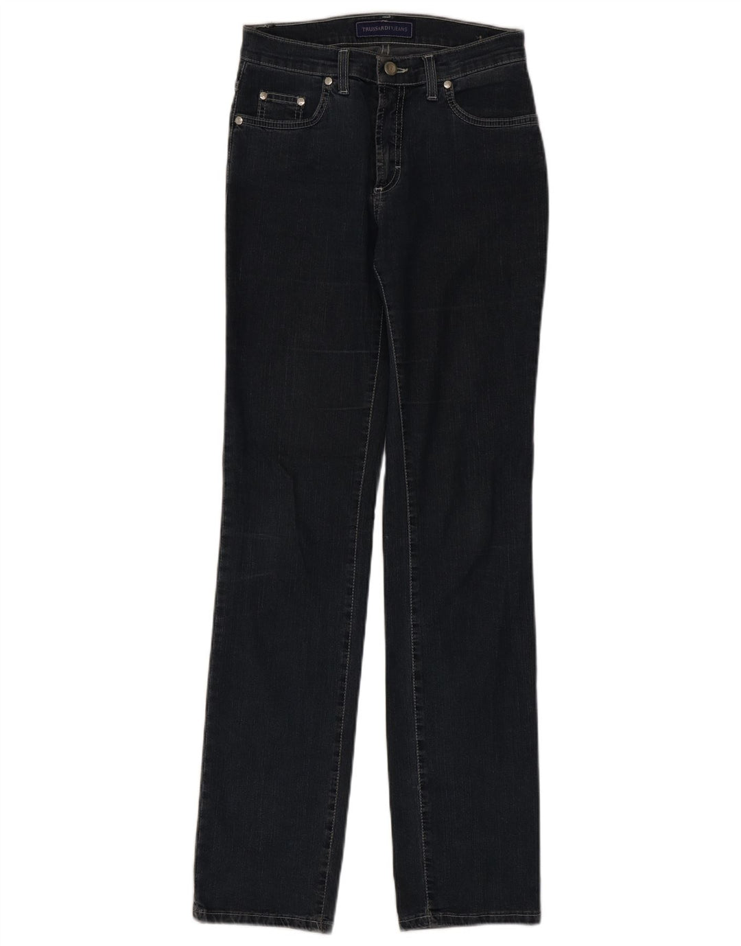 Trussardi lige jeans til kvinder W26 L33 marineblå bomuld