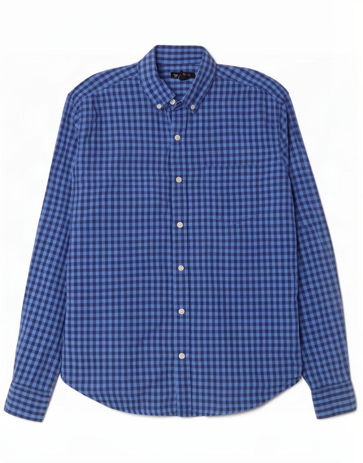 Gap Herre Standard Fit skjorte Medium Blue Gingham Cotton
