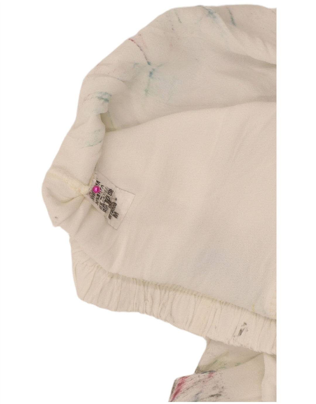 Vintage kvinders haremsbukser Medium W28 L29 White Tie Dye Viscose