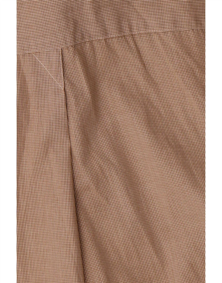Dkny Herreskjorte Str. 15 1/2 Medium Brun Ternet Bomuld