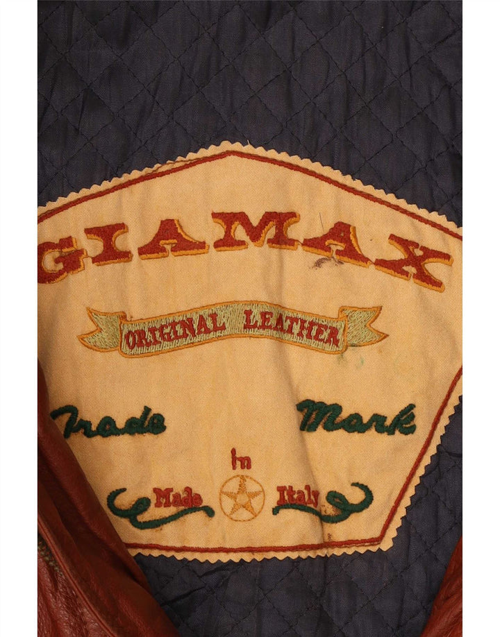 Giamax Herre Hooded Læder Coat UK 40 Large Brown