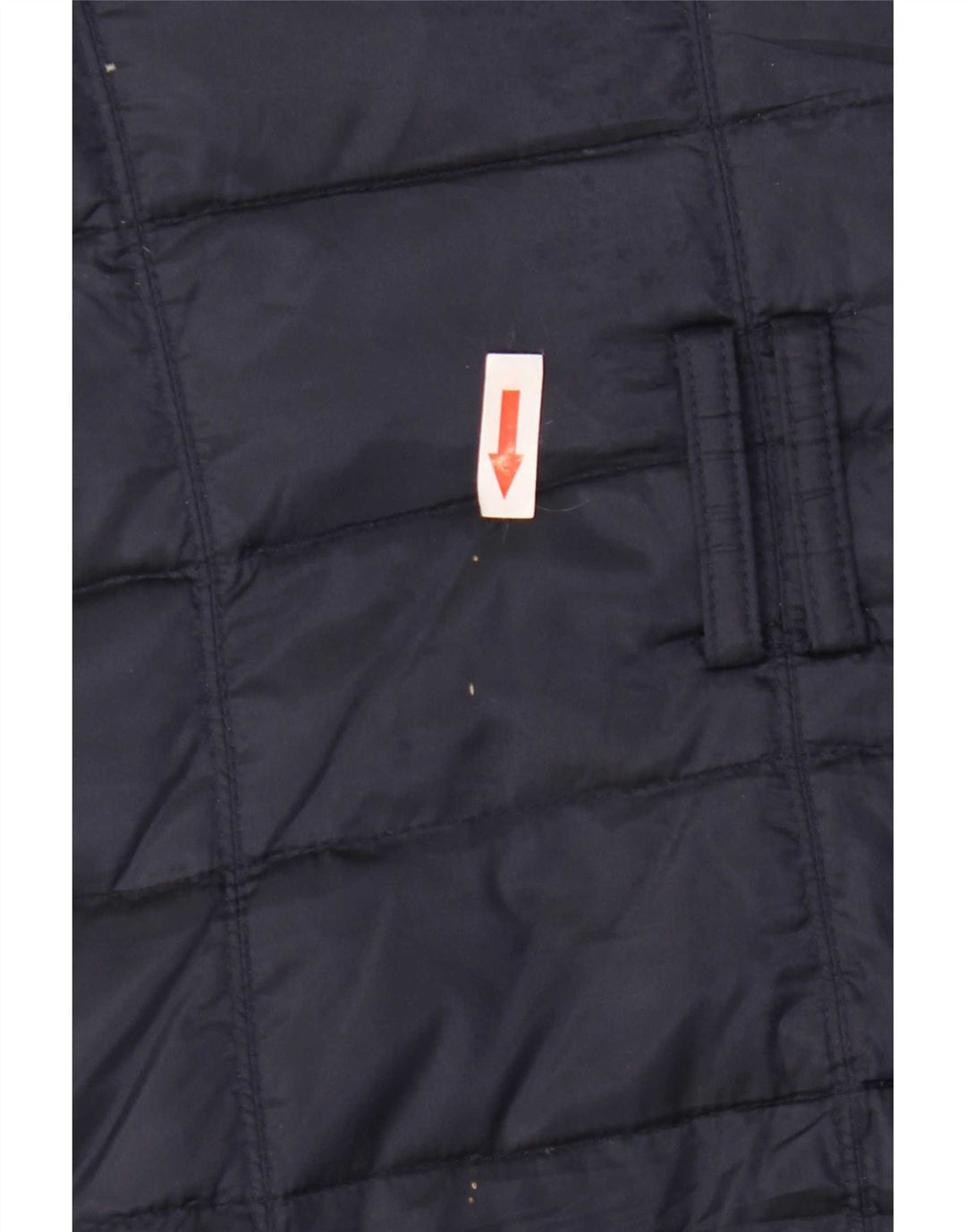 Zara Dame Hætte Polstret Frakke UK 10 Small Navy Blue Polyester