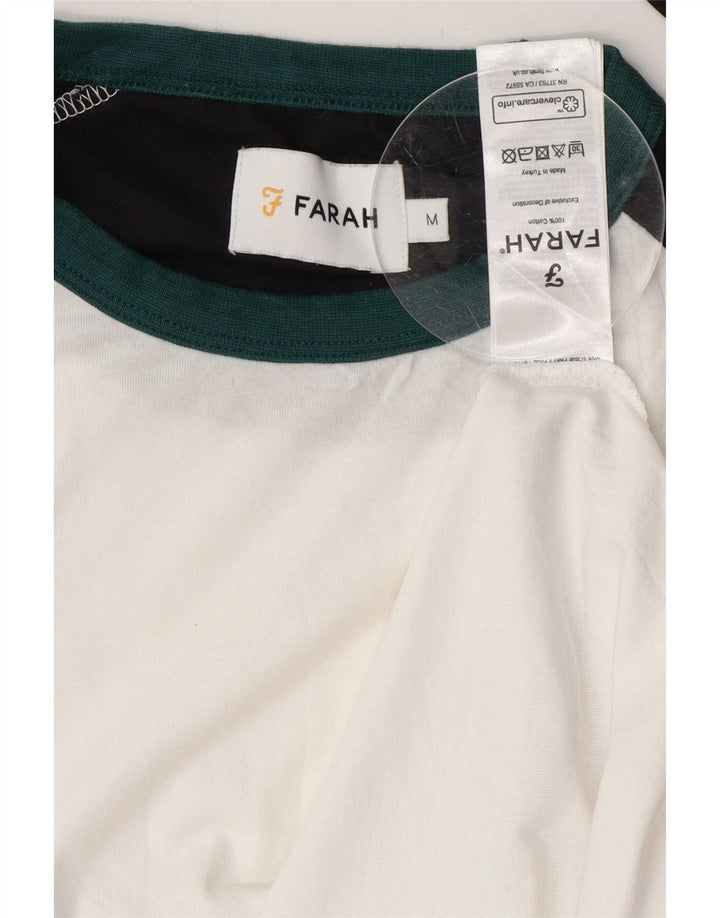 Farah Herre Top Langærmet Medium White Colourblock Bomuld