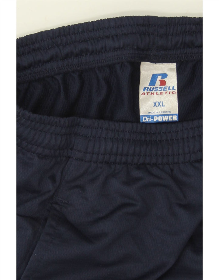 RUSSELL ATHLETIC Mens Tracksuit Trousers 2XL Navy Blue Polyester Vintage Russell Athletic and Second-Hand Russell Athletic from Messina Hembry 