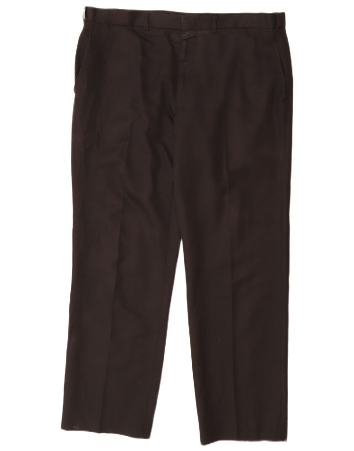 Marks & Spencer Straight Chino-bukser til mænd W38 L31 Sort polyester