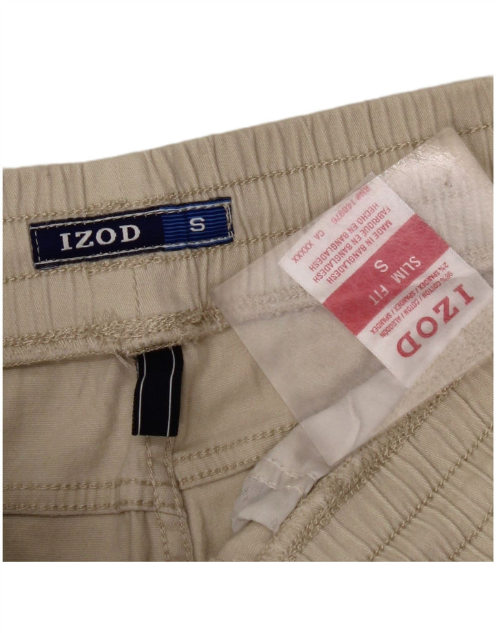 IZOD Herre Slim Fit Cargo Shorts Små W29 Beige Bomuld