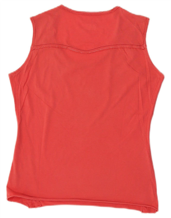 Levi's Womens Crop Vest Top UK 10 Lille rød bomuld