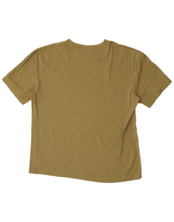 Calvin Klein Herre T-Shirt Top Medium Khaki Colourblock