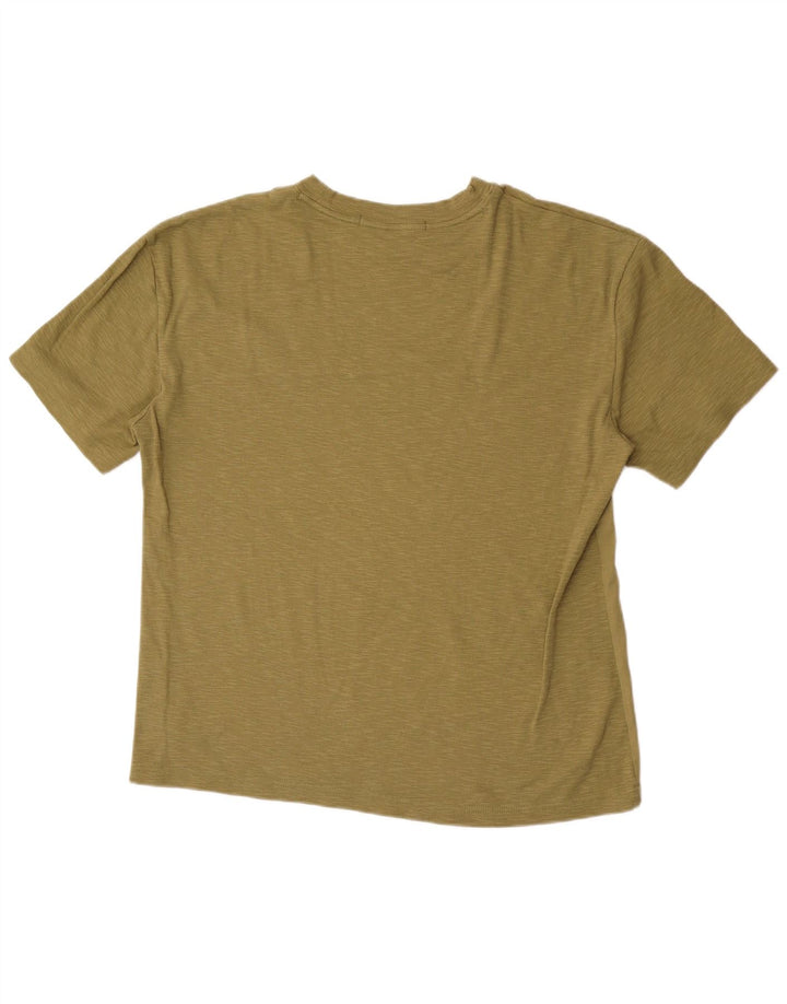 Calvin Klein Herre T-Shirt Top Medium Khaki Colourblock