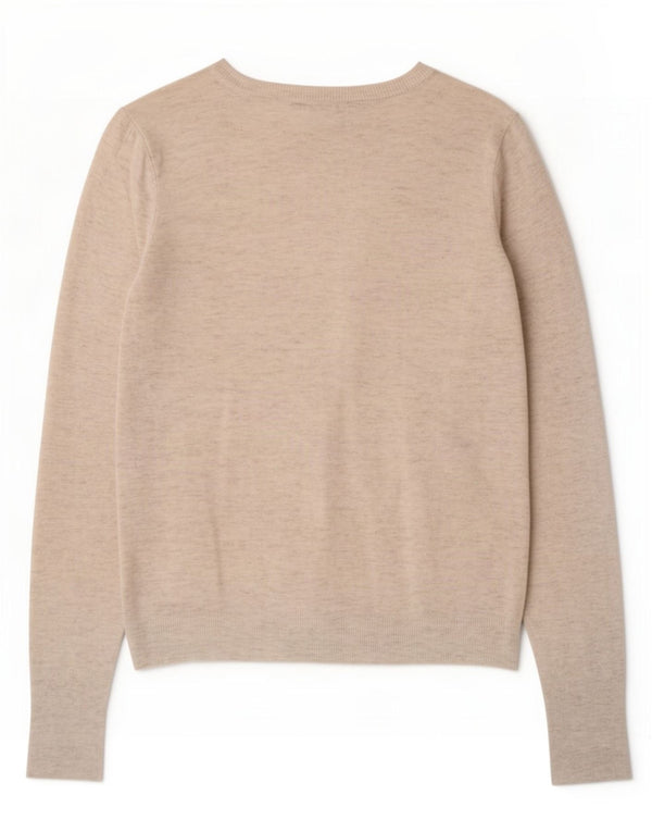 Zara Dame Cardigan Sweater UK 10 Small Beige