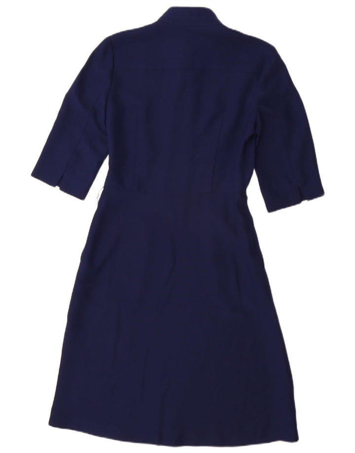 Hobbs Dame A-Line Kjole UK 4 XS Navy Blue Polyester