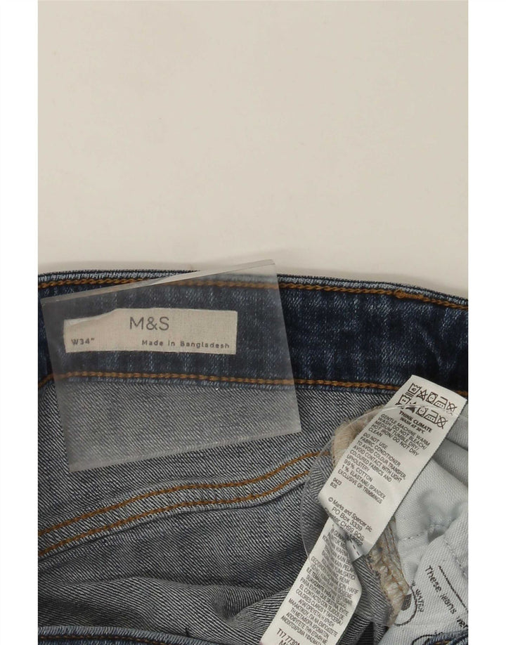 Marks & Spencer Herre Denim Shorts Large W34 Blue Cotton