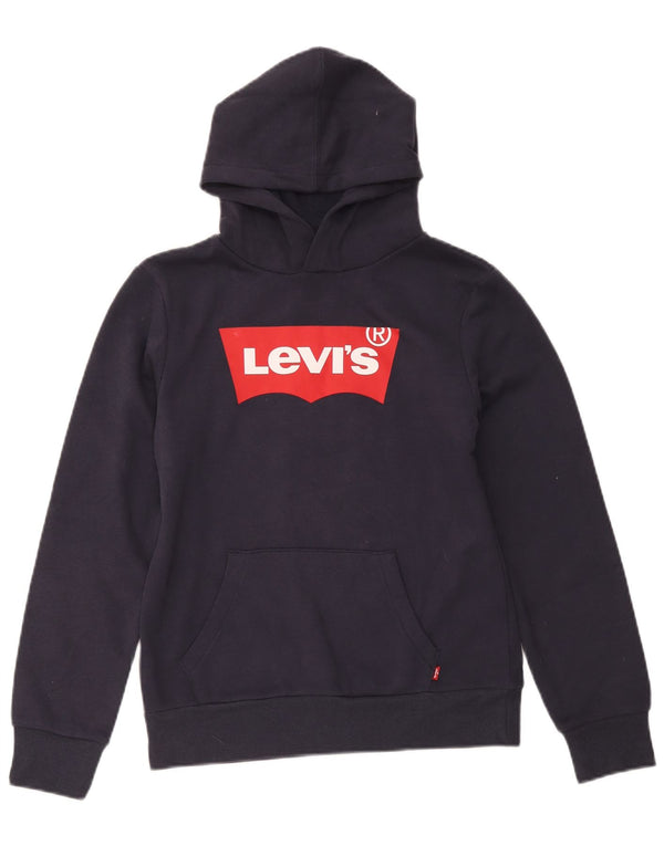 Levi's drenge grafisk hættetrøje 13-14 år marineblå bomuld