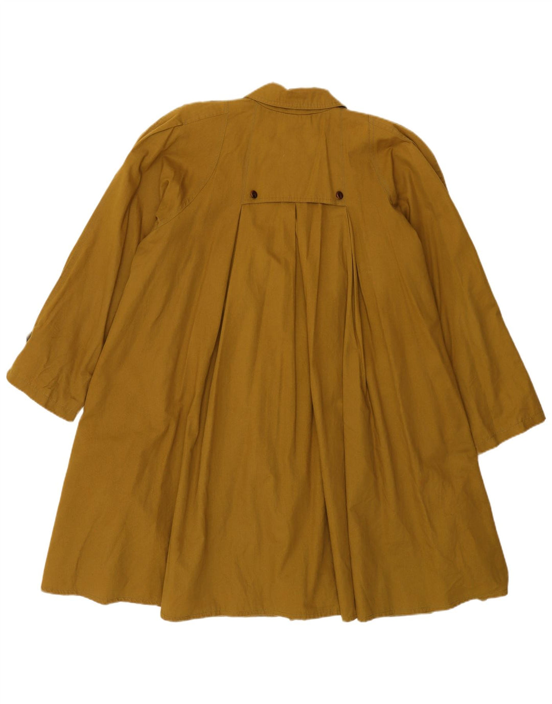 VINTAGE Oversized overfrakke til kvinder UK 10 Small Khaki Acetate