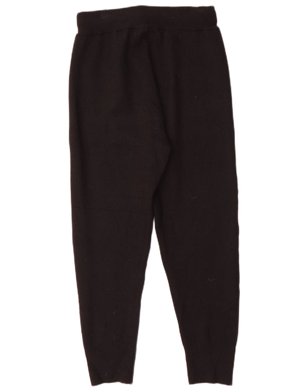 Zara Dame Strik Joggers Casual Bukser Små W26 L27 Sort Viscose