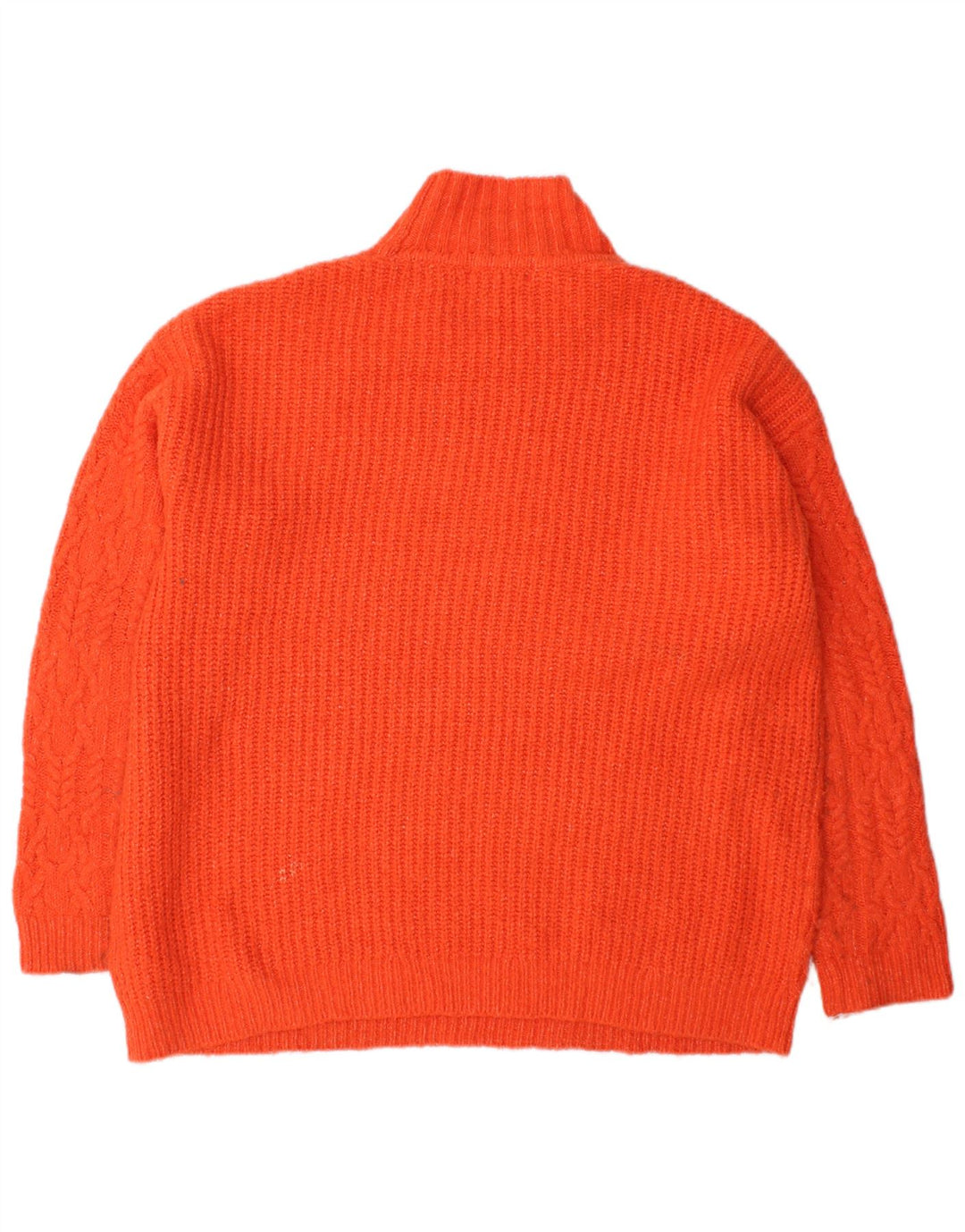 Marks & Spencer Dame Turtle Neck Jumper Sweater UK 14 Medium Orange