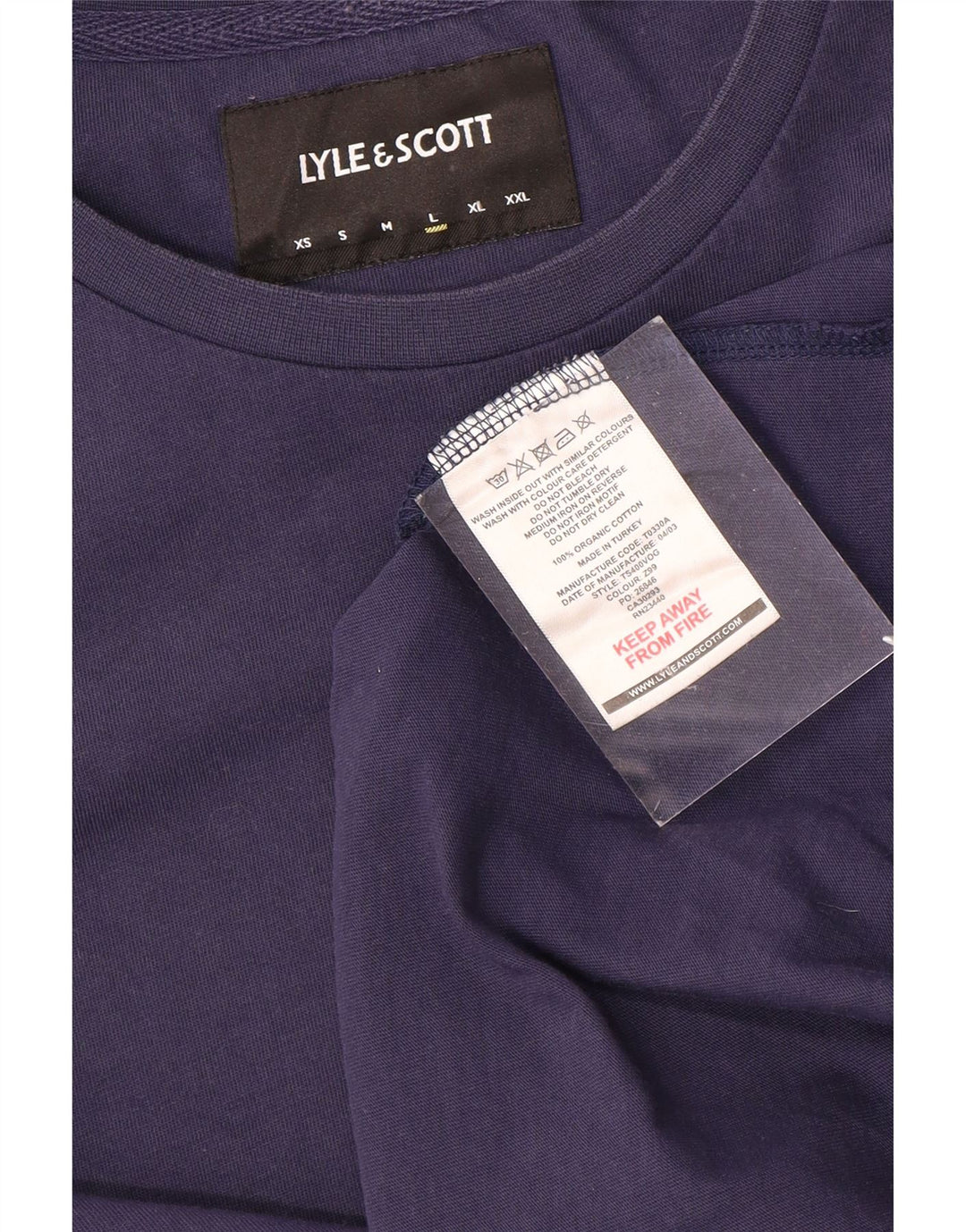 LYLE & SCOTT T-shirt top til mænd Stor marineblå bomuld