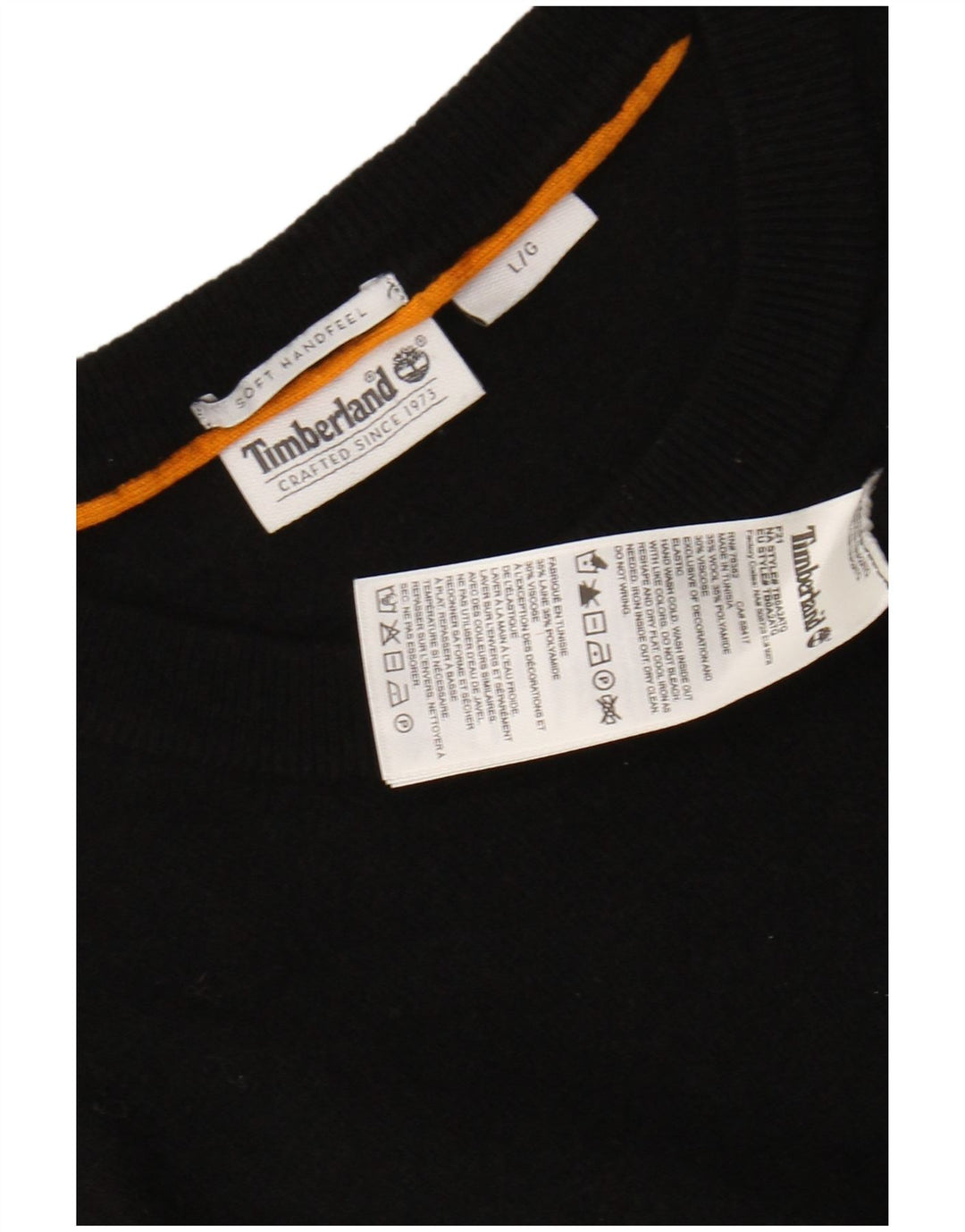 TIMBERLAND Dame sweater med rund hals DK 16 Stor sort uld