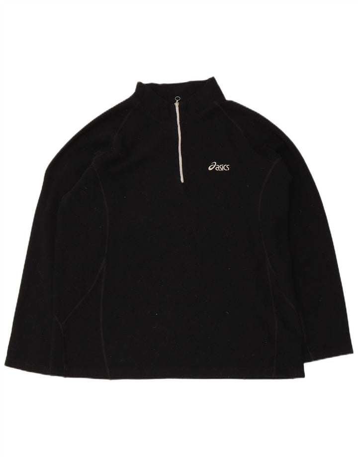 Asics Dame Fleece Jumper med lynlås DK 14 Medium Sort