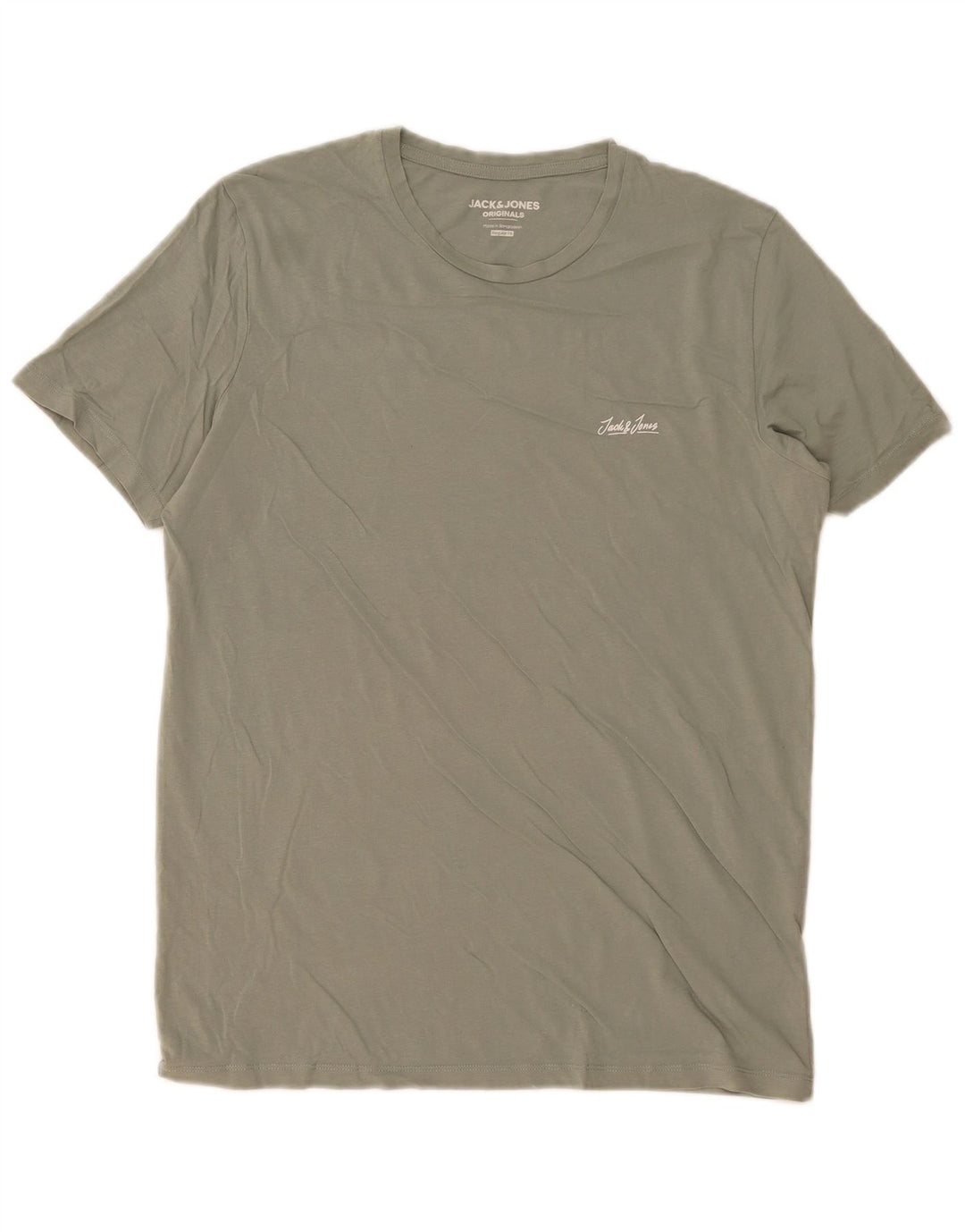 Jack & Jones Herre Regular Fit T-shirt Top Stor Khaki Bomuld