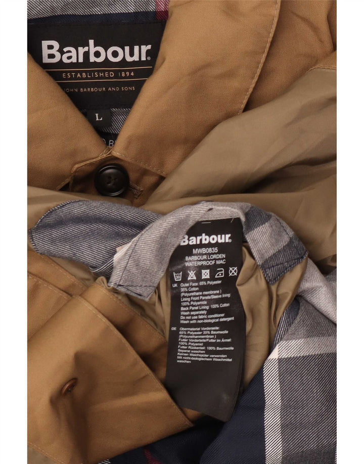 Barbour Herre Overfrakke UK 40 Large Beige Polyester