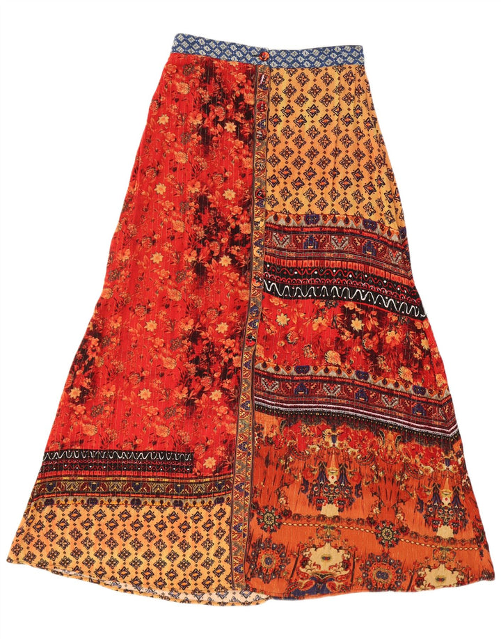 DESIGUAL Womens Maxi Skirt W36 XL Multicoloured Patchwork Viscose