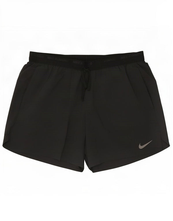 Nike Dame Dri Fit Sport Shorts UK 16 Large Black Polyester