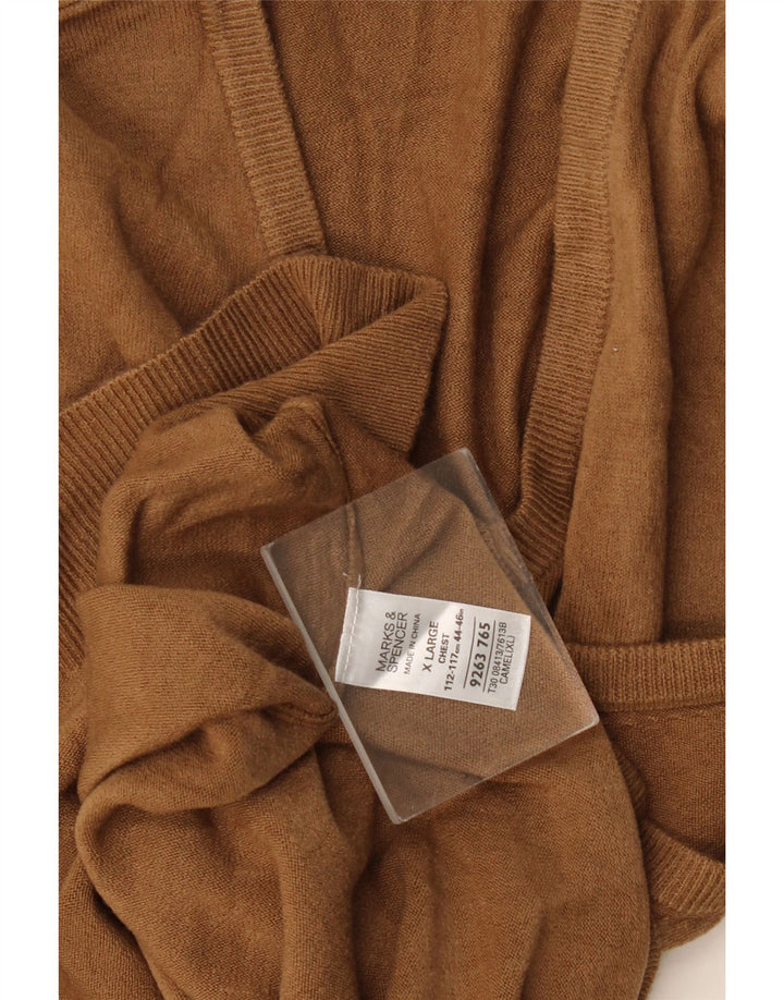 Marks & Spencer Herrevest Tank Top XL Beige Akryl
