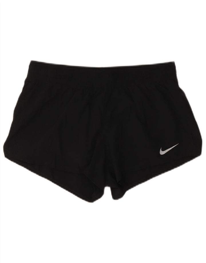 NIKE Dri Fit sportsshorts til kvinder UK 12 Medium Sort polyester