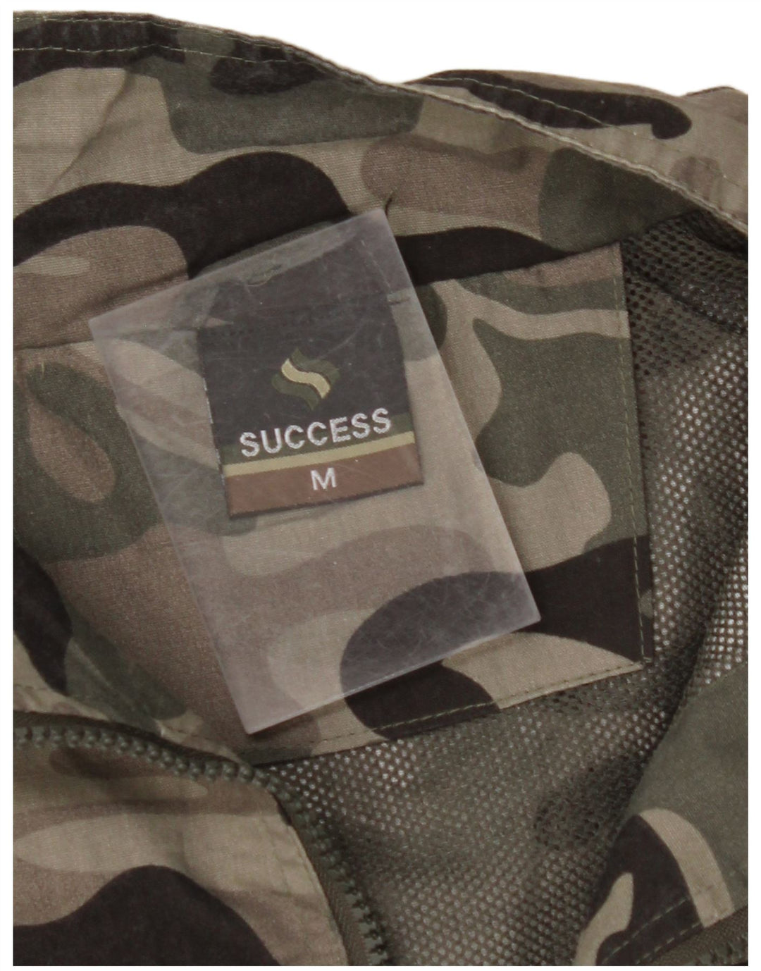 VINTAGE Mens Utility Gilet UK 38 Medium Grey Camouflage Polyester
