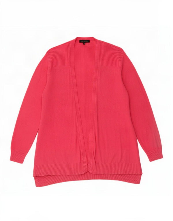 Marks & Spencer Womens Open Cardigan Sweater UK 12 Medium Pink Viscose