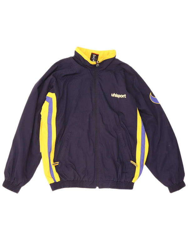Uhlsport Herre grafisk træningsdragt Topjakke Medium Navy Blue Colourblock