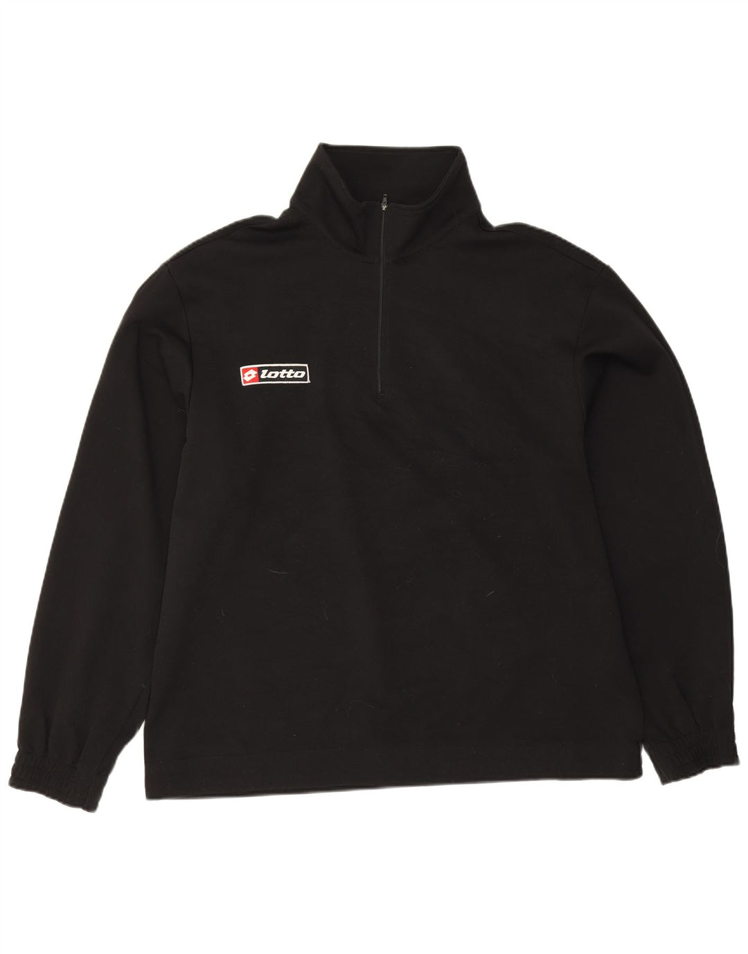 Lotto Herre Zip Neck Sweatshirt Jumper XL Sort Polyester