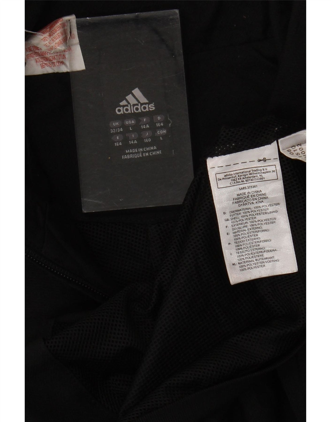 Adidas Boys Predator træningsdragt topjakke 13-14 år sort polyester