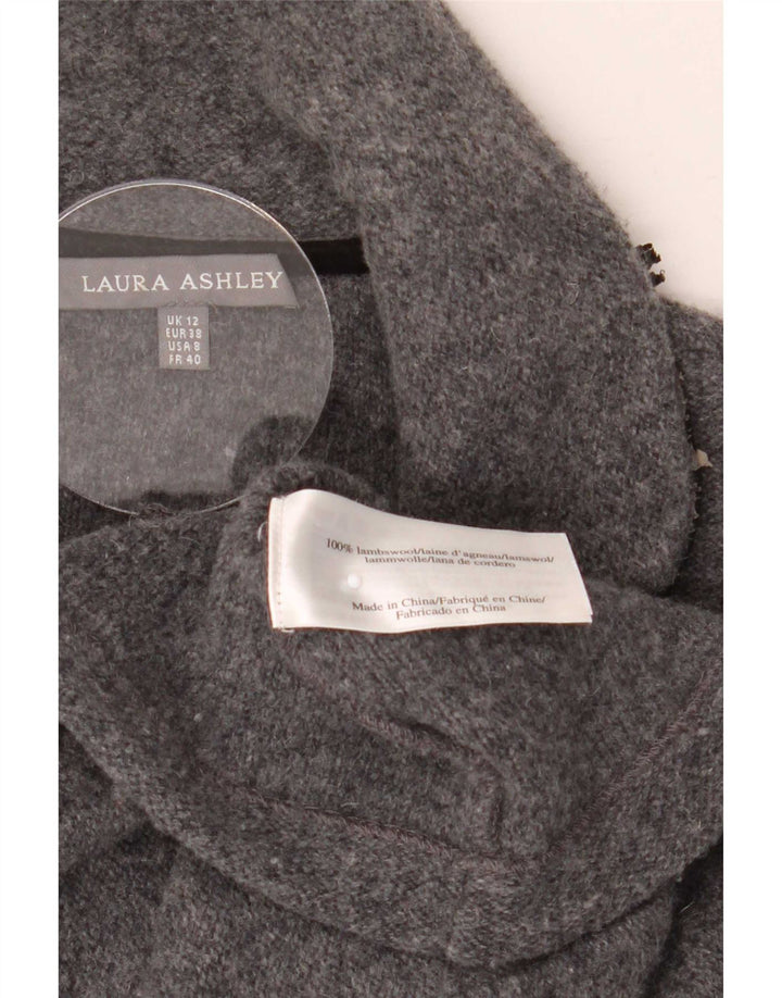 Laura Ashley Dame Cardigan Sweater UK 12 Medium Grey Lammeuld