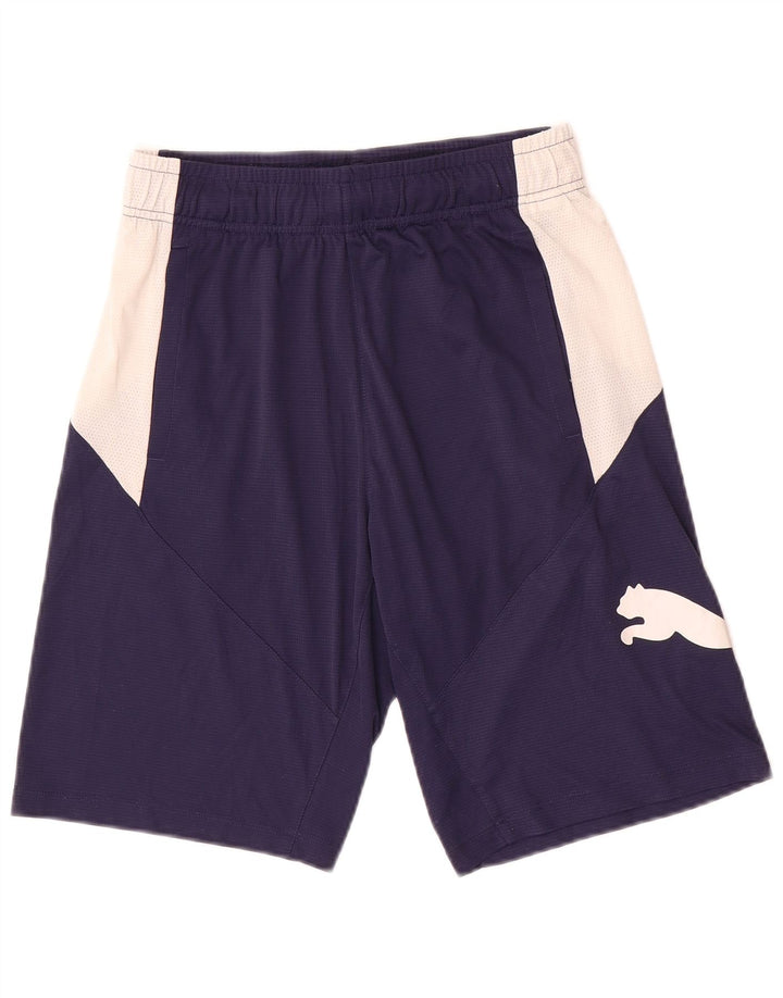 Puma Herre grafiske sportsshorts Small Navy Blue Colourblock