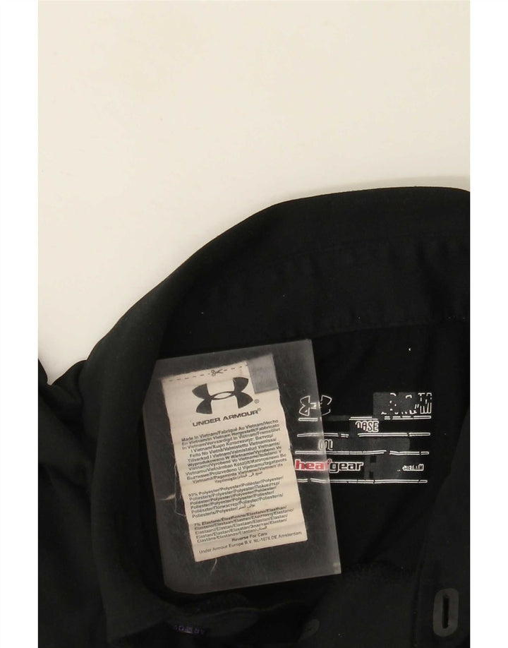 Under Armour Herre Heat Gear Polo Shirt Medium Sort Polyester