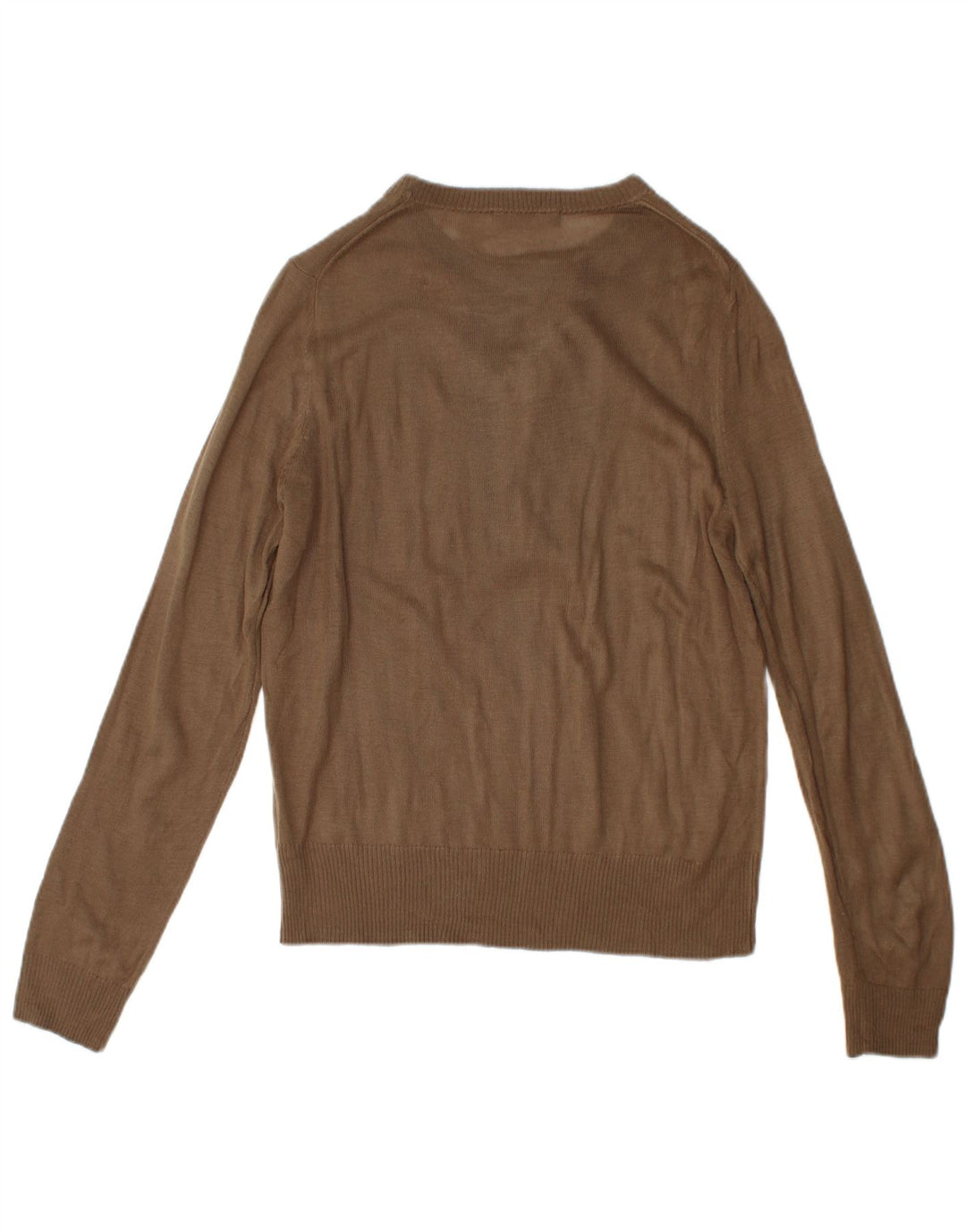 Zara Herre Boat Neck Jumper Sweater Medium Brun
