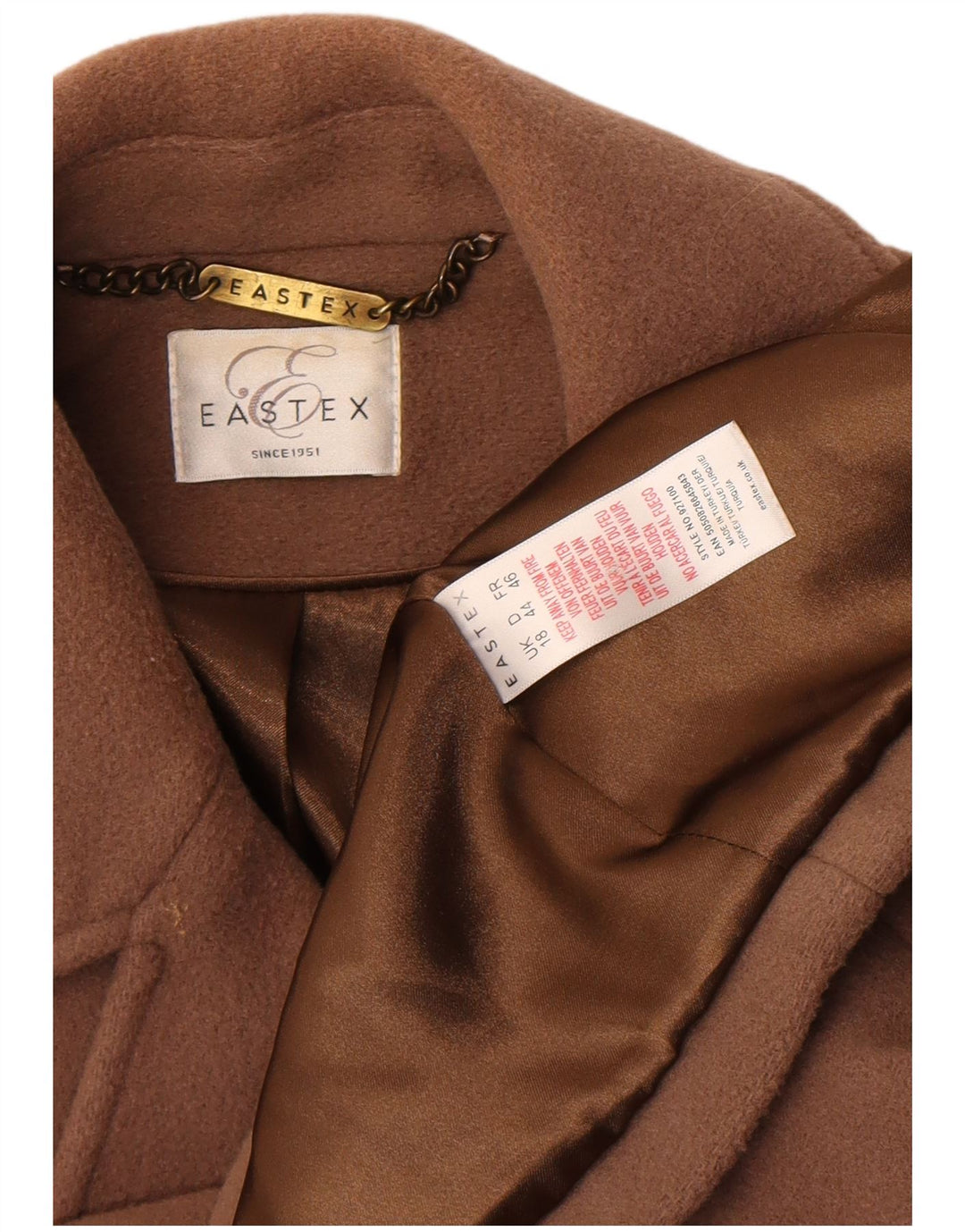 Eastex Womens Pea Coat UK 18 XL Brun Uld