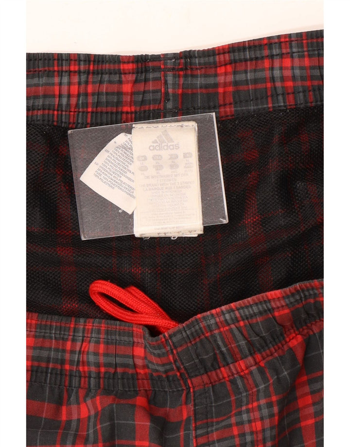 Adidas Badeshorts til mænd XL rødternet polyester
