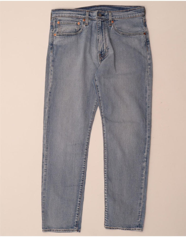 LEVI'S Herre 501 Straight Jeans W34 L32 Blå Bomuld